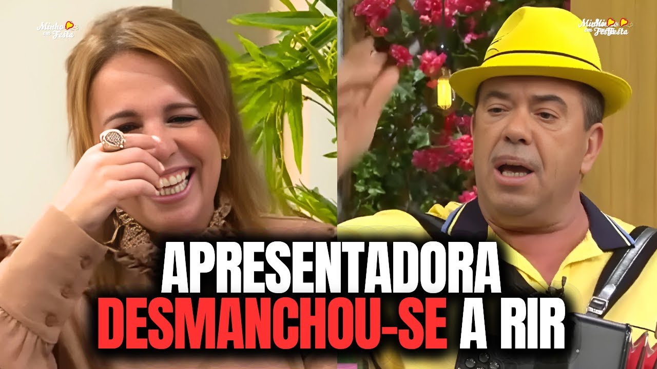 Apresentadora Desmanchou-se a RIR com Augusto Canário
