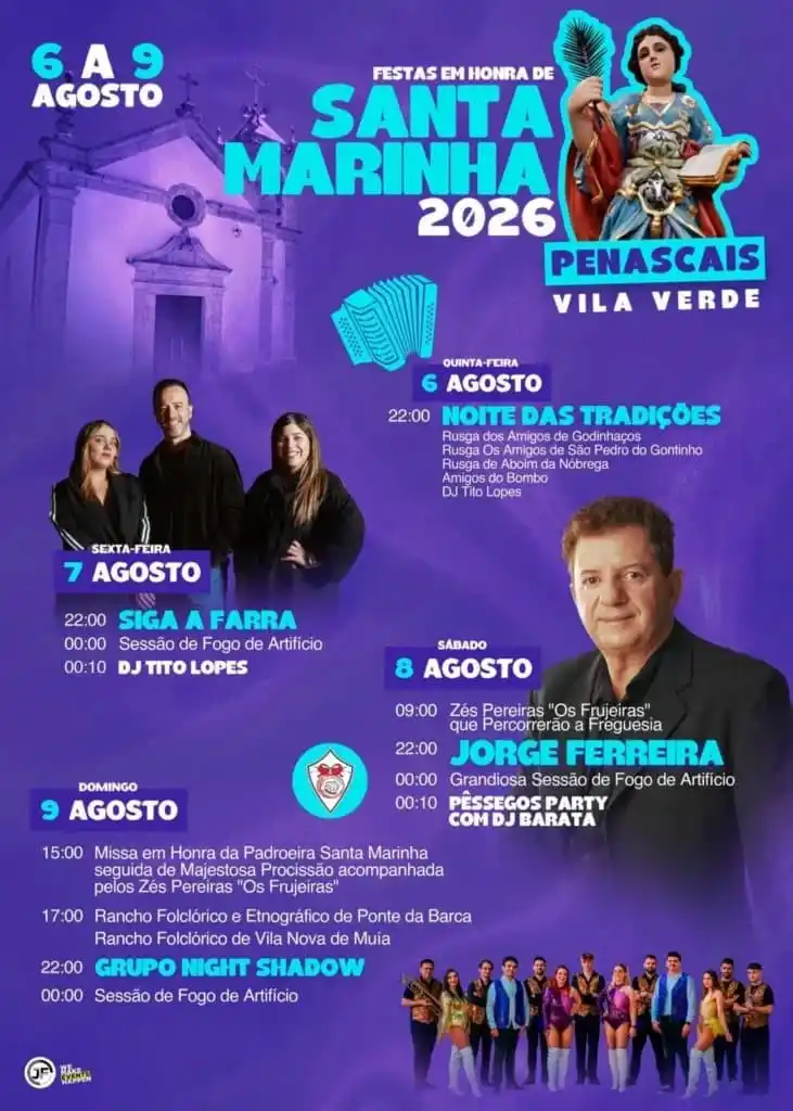 GRANDIOSAS FESTAS DE SANTA MARINHA DE PENASCAIS 2026